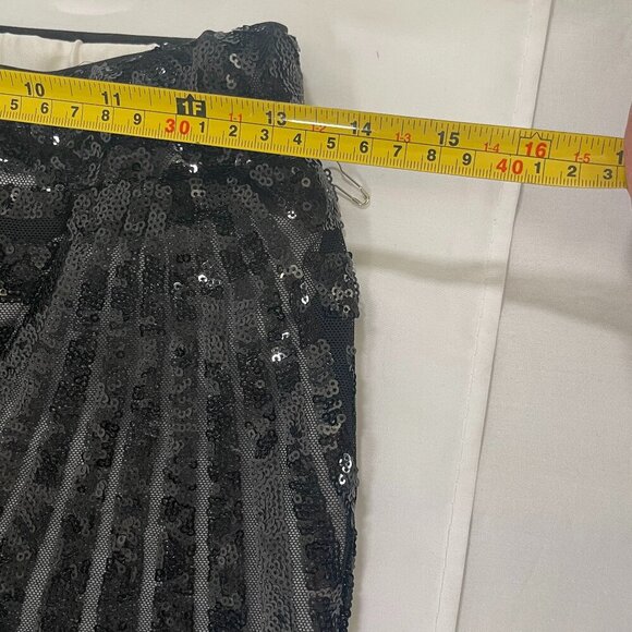 NWT Crystal Sky. Women's casual pants in black sequins, size S. Made in China. - Picture 5 of 8